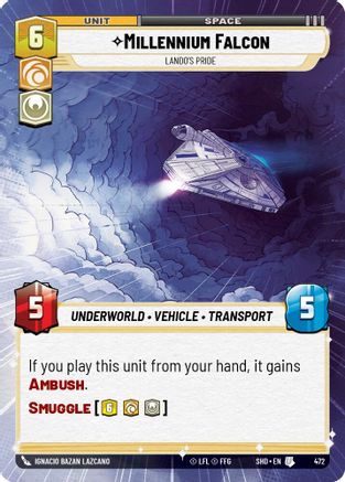 Millennium Falcon - Lando's Pride (Hyperspace) (472) - SOTG - Uncommon