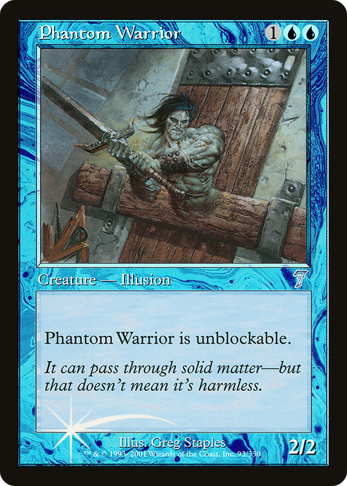 Phantom Warrior (7ED-93★) - uncommon - Foil