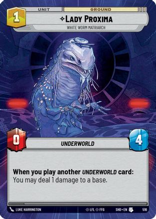 Lady Proxima - White Worm Matriarch (Hyperspace) (516) - SOTG - Uncommon - Foil
