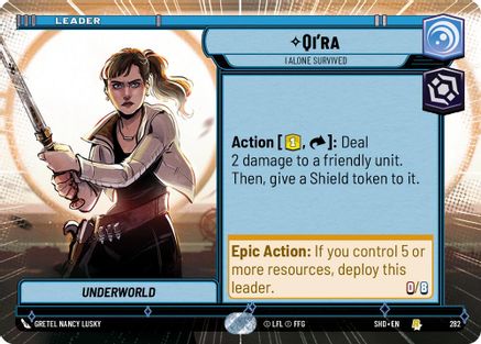 Qi'ra - I Alone Survived (Hyperspace) (282) - SOTG - Rare