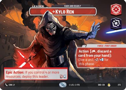 Kylo Ren - Rash and Deadly (Showcase) (273) - SOTG - Rare - Foil