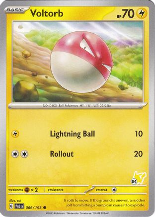 Voltorb - Pikachu 34 (066) - BA2  - Common