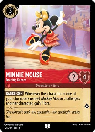 Minnie Mouse - Dazzling Dancer VF (126/204) - Inhabituelle - Cold Foil