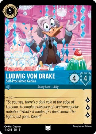 Ludwig Von Drake - Self-Proclaimed Genius (151/204) - Uncommon
