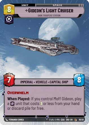 Gideon's Light Cruiser - Dark Troopers' Station (Hyperspace) (05/20) - SOTGWPP - Common