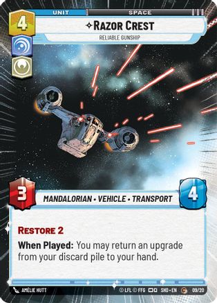 Razor Crest - Reliable Gunship (Hyperspace) (09/20) - SOTGWPP - Common