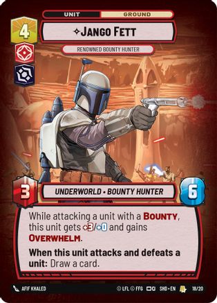 Jango Fett - Renowned Bounty Hunter (18/20) - SOTGWPP - Rare