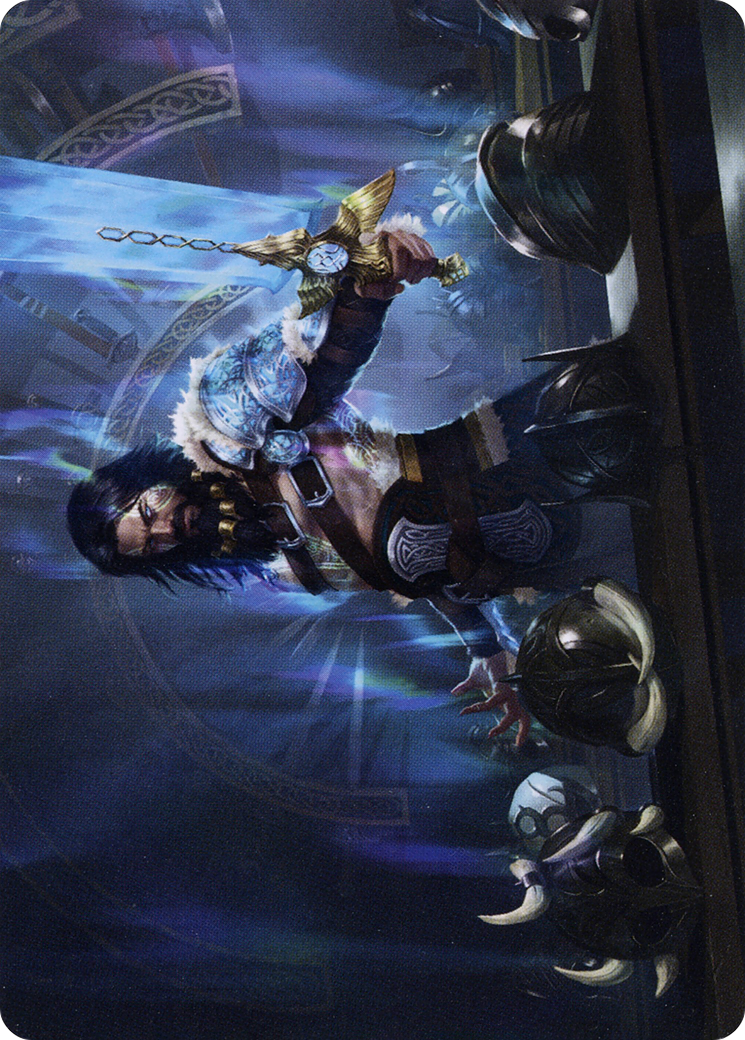 Halvar, God of Battle // Halvar, God of Battle (AKHM-002) - common (Borderless) - Foil