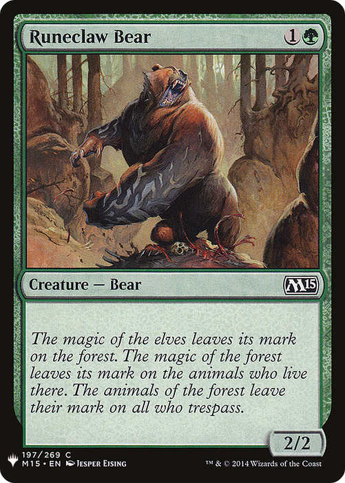 Runeclaw Bear (LIST-M15-197) - common