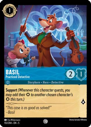 Basil - Practiced Detective VF (153/204) - Commune - Cold Foil