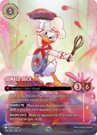 Donald Duck - Pie Slinger (Enchanted) VF (214/204) - Enchantée - Holofoil