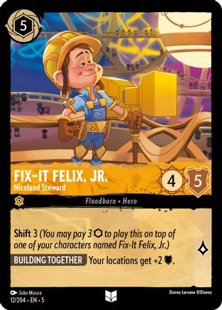 Fix-It Felix, Jr. - Niceland Steward VF (12/204) - Inhabituelle