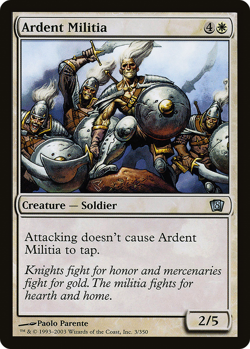 Ardent Militia (8ED-03★) - uncommon - Foil