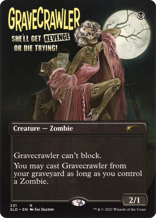 Gravecrawler (SLD-231) - rare (Borderless) - Foil
