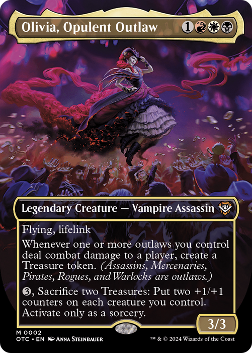 Olivia, Opulent Outlaw (OTC-002) - mythic (Borderless) - Foil