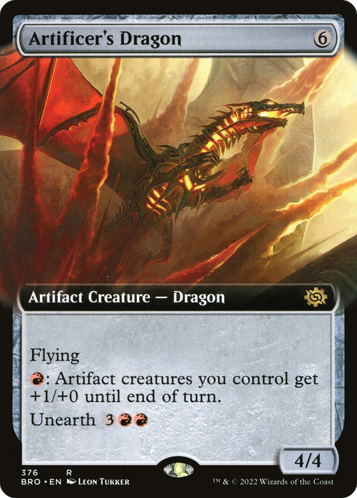 Artificer's Dragon (BRO-376) - rare: (Extended Art) - Foil