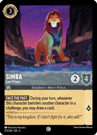 Simba - Lost Prince VF (173/204) - Commune - Cold Foil