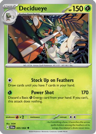 Decidueye (005/064) - SSF  - Uncommon - Reverse Holofoil