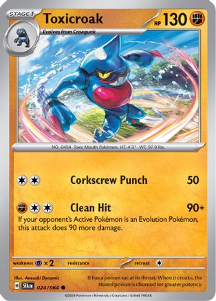 Toxicroak (024/064) - SSF  - Common - Reverse Holofoil