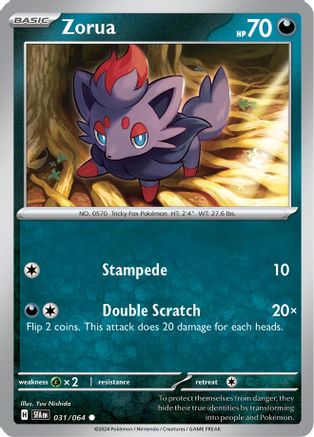 Zorua (031/064) - SSF  - Common - Reverse Holofoil