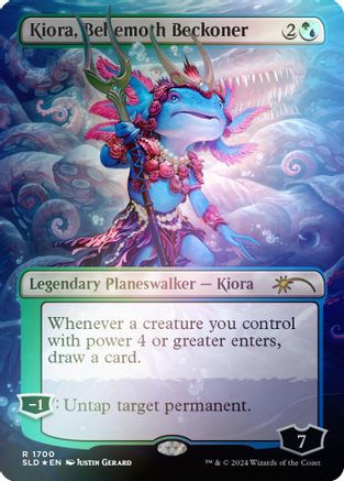 Kiora, Behemoth Beckoner (Rainbow Foil) (SLD-1700) - rare - Foil