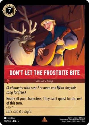 Don't Let the Frostbite Bite VF (129/204) - Rare - Cold Foil