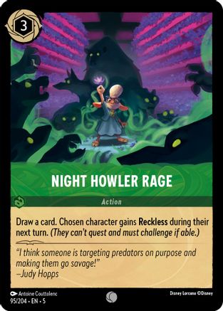Night Howler Rage (95/204) - Common - Cold Foil