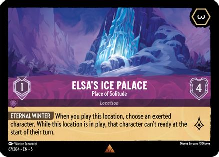 Elsa's Ice Palace - Place of Solitude VF (67/204) - Rare - Cold Foil