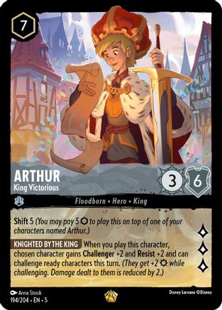 Arthur - King Victorious (194/204) - Legendary - Cold Foil