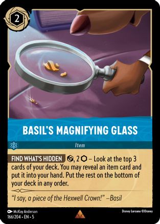Basil's Magnifying Glass (166/204) - Rare - Cold Foil