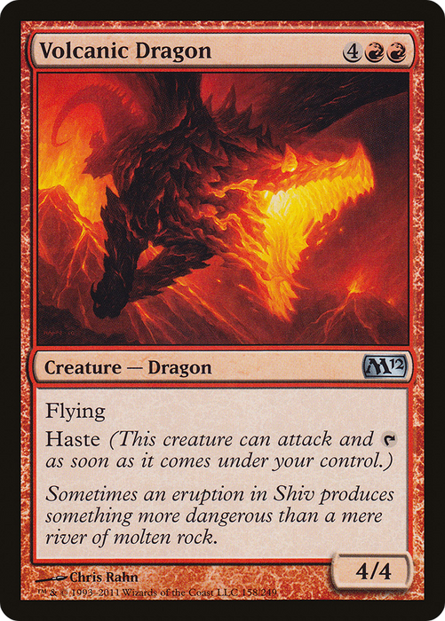 Volcanic Dragon (M12-158) - uncommon - Foil