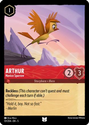 Arthur - Novice Sparrow VF (121/204) - Inhabituelle