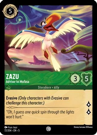Zazu - Advisor to Mufasa VF (72/204) - Commune - Cold Foil