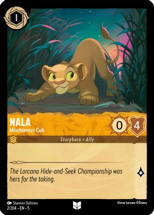 Nala - Mischievous Cub (2/204) - Uncommon - Cold Foil