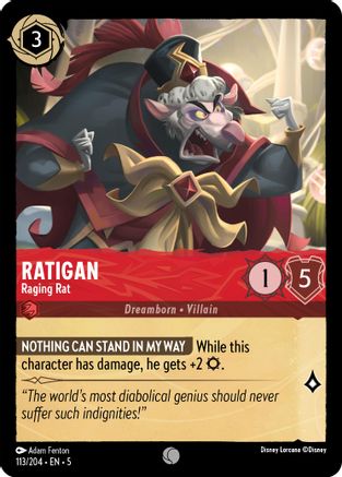 Ratigan - Raging Rat (113/204) - Common - Cold Foil