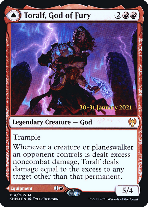 Toralf, God of Fury // Toralf's Hammer (PRE-154S) - mythic - Foil