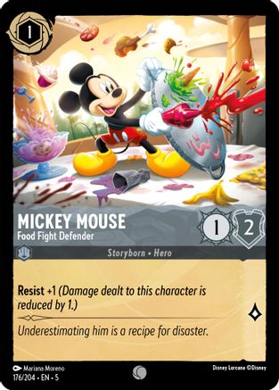 Mickey Mouse - Food Fight Defender (176/204) - Common
