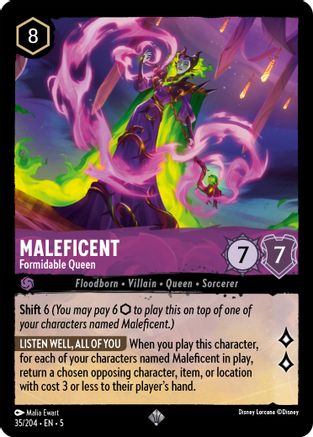 Maleficent - Formidable Queen VF (35/204) - Très Rare - Cold Foil