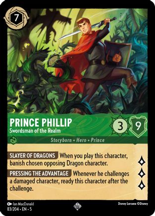 Prince Phillip - Swordsman of the Realm VF (83/204) - Très Rare