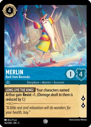 Merlin - Back from Bermuda VF (142/204) - Commune - Cold Foil