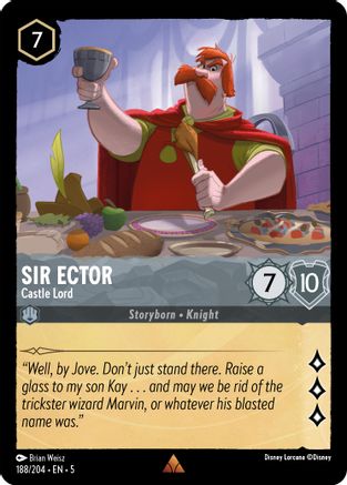 Sir Ector - Castle Lord (188/204) - Rare - Cold Foil