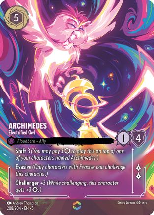 Archimedes - Electrified Owl (Enchanted) VF (208/204) - Enchantée - Holofoil