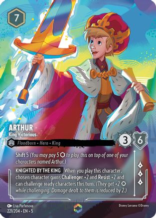 Arthur - King Victorious (Enchanted) VF (221/204) - Enchantée - Holofoil