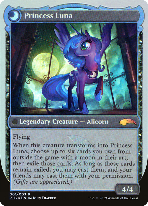 Nightmare Moon // Princess Luna (PTG-001) - mythic: (waxingandwaningmoondfc) - Foil