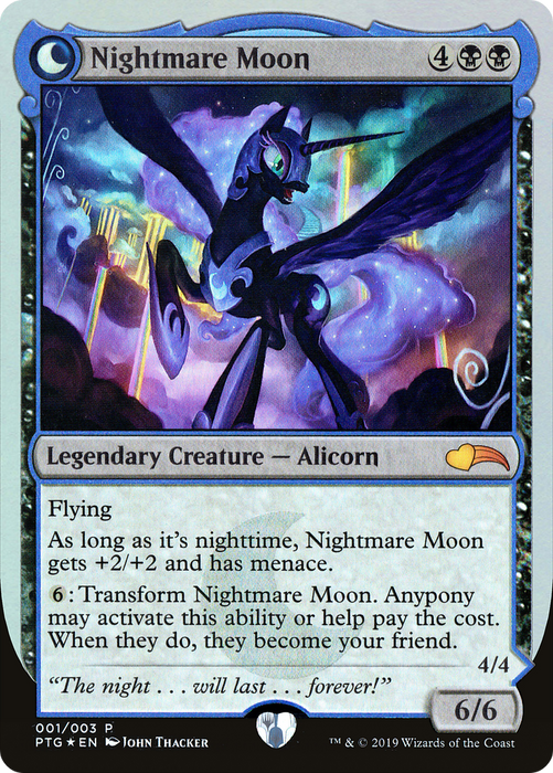 Nightmare Moon // Princess Luna (PTG-001) - mythic: (waxingandwaningmoondfc) - Foil