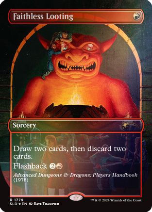 Faithless Looting (Rainbow Foil) (SLD-1779) - rare - Foil