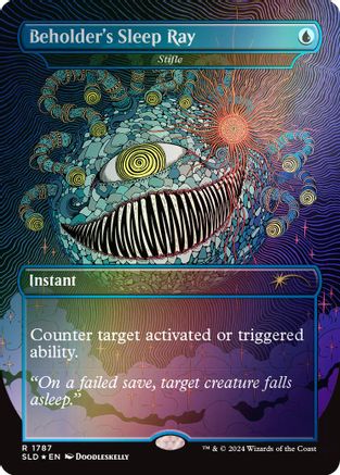 Beholder's Sleep Ray - Stifle (Rainbow Foil) (SLD-1787) - rare - Foil