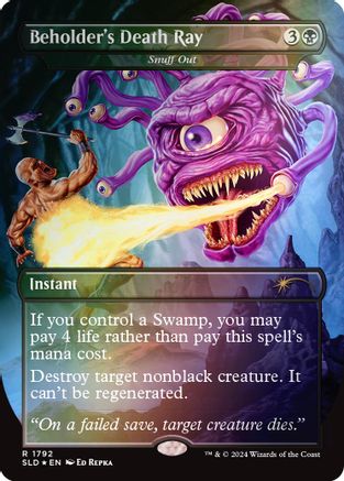 Beholder's Death Ray - Snuff Out (Rainbow Foil) (SLD-1792) - rare - Foil