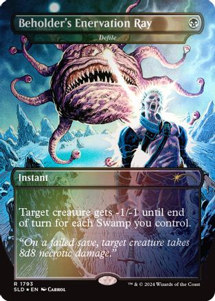 Beholder's Enervation Ray - Defile (Rainbow Foil) (SLD-1793) - rare - Foil
