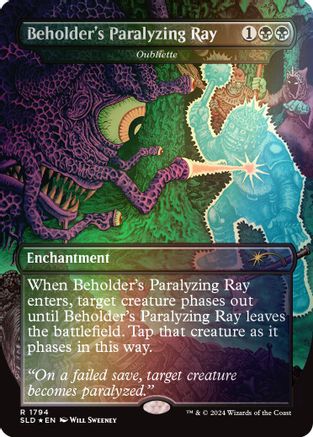 Beholder's Paralyzing Ray - Oubliette (Rainbow Foil) (SLD-1794) - rare - Foil